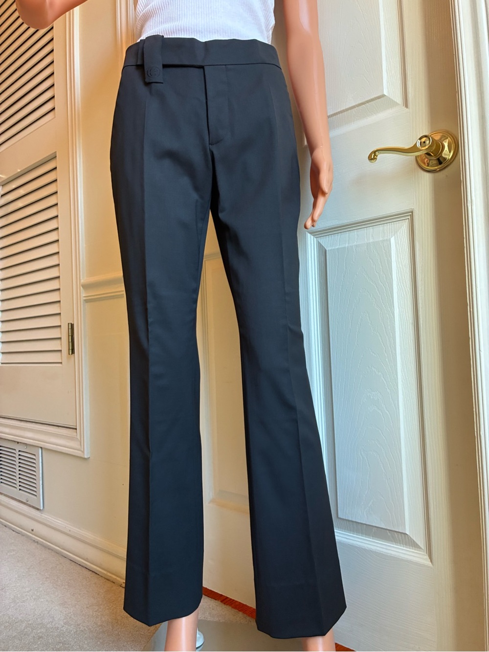 Authentic GUCCI Tailored Black Wool Trousers - Y2K Tom Ford Era - Size EU 40/US